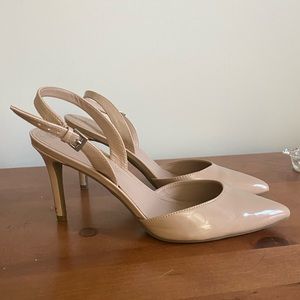 Marc Fisher Nude Slingback Heels